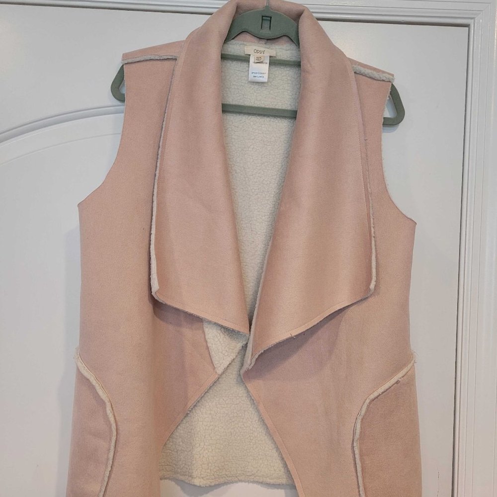 Pink Shearling Vest